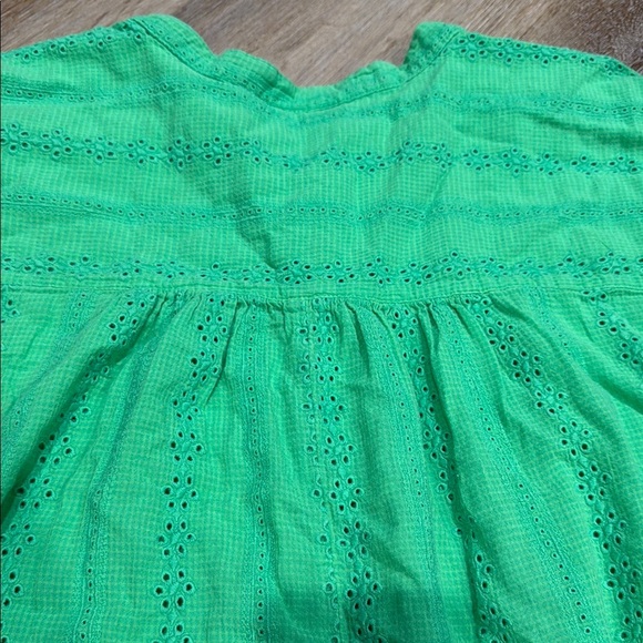 Lane Bryant Size 28 Green Boxy Blouse with Cuffed Sleeves - Picture 12 of 14